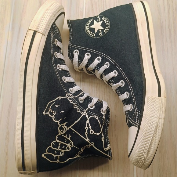 Converse‎ Hi Top Millie Bobby Brown Madison Black Womens 9.5, Mens 7.5 Rare - Picture 3 of 8